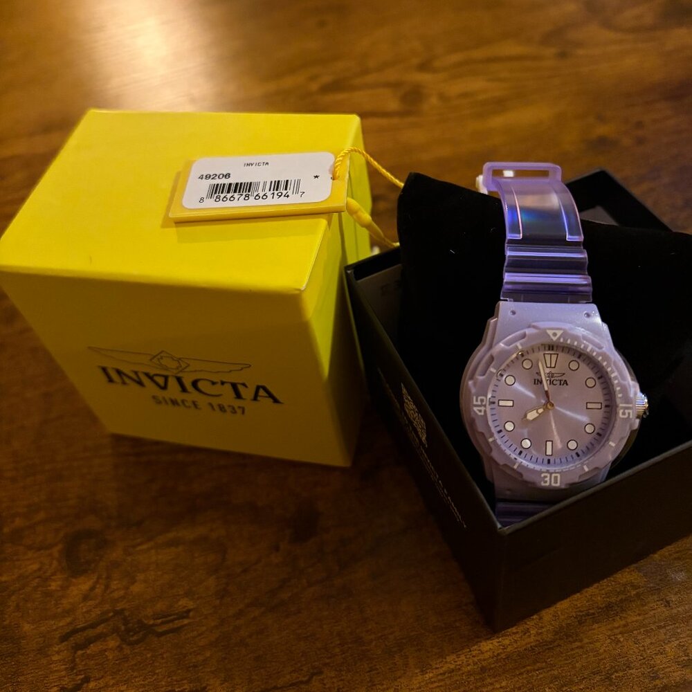 Invicta NIB SOLD OUT Light Purple Silicone Watch (49206) | New With Box. RARE - Picture 2 of 5